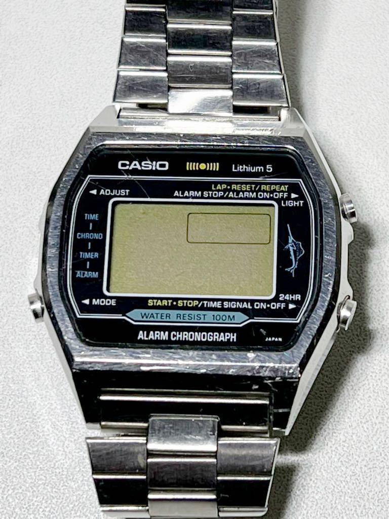CASIO * Casio *LITHIUM 5 digital quartz *H10*ALARM CHRONOGRAPH * operation  not yet verification * men's wristwatch : Real Yahoo auction salling
