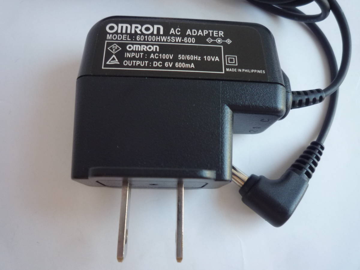 OMRON オムロン 純正　ACアダプター　60100HW5SW-600 6V 600mA　0.6A 血圧計用_画像2