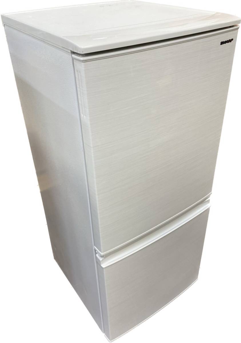 送料無料g23851 SHARP シャープ 137L 2ドア冷凍冷蔵庫 SJ-D14E-W ホワイト 冷蔵庫 一人暮らし用 つけかえどっちもドア 2019年