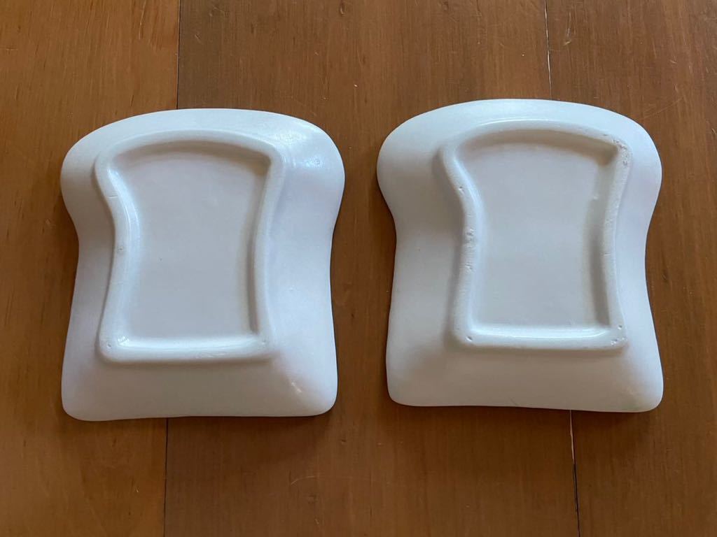 食パン型　小皿　2枚セット　陶器製_画像2