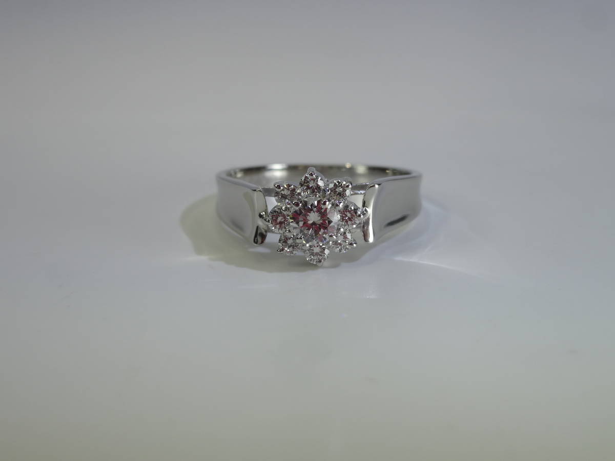 絶品】 美品 Pt900 指輪 リング イエローダイヤ0.384ct(FLY-I1