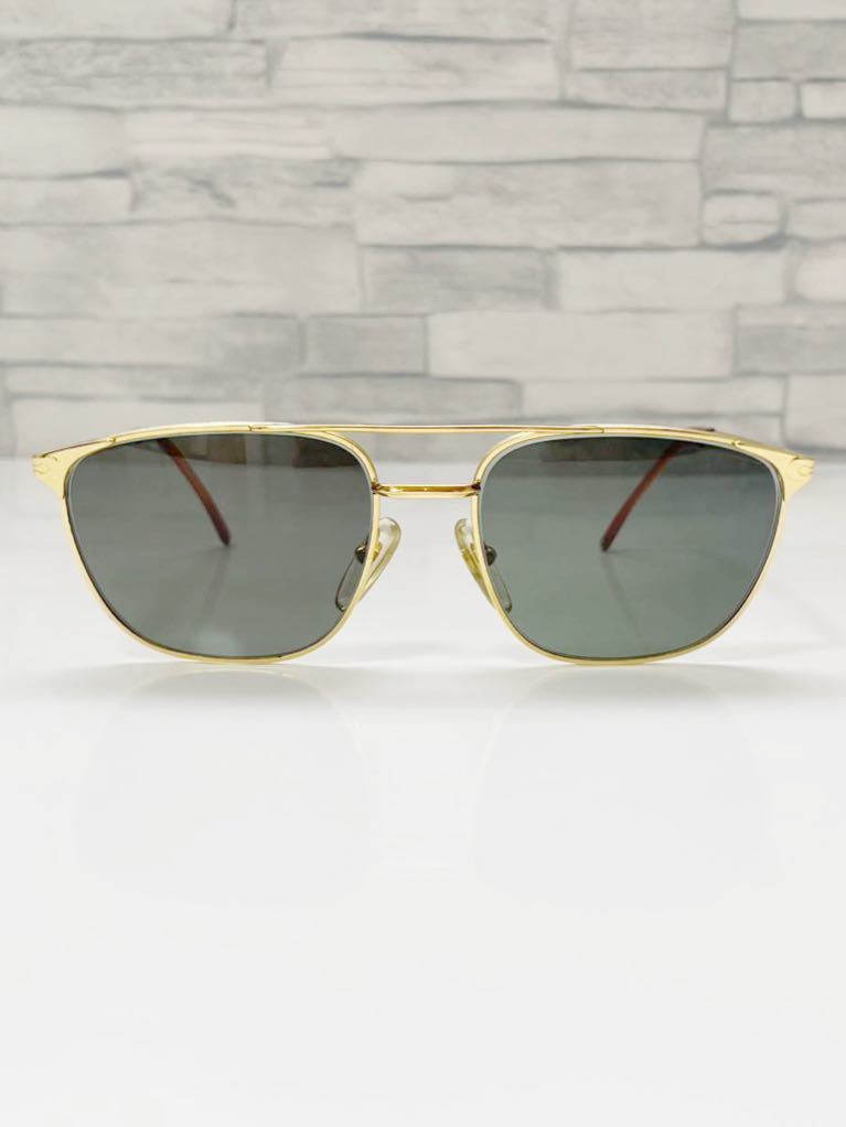 希少品 80's vintage PERSOL PM-502 ペルソール ツーブリッジ ゴールド サングラス 良品