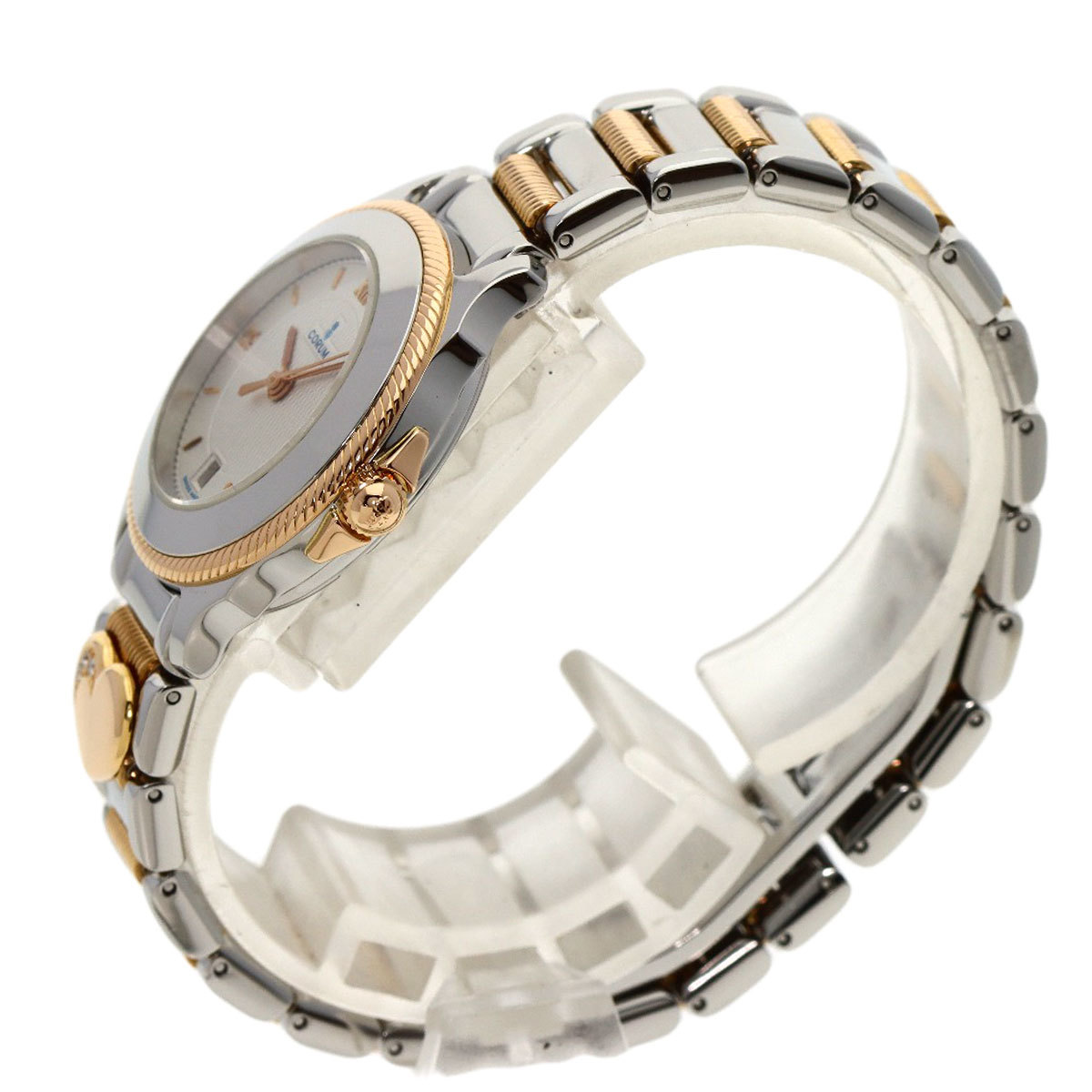 CORUM Corum 39.311.24 M584 combination wristwatch stainless steel SSxGP lady's used 