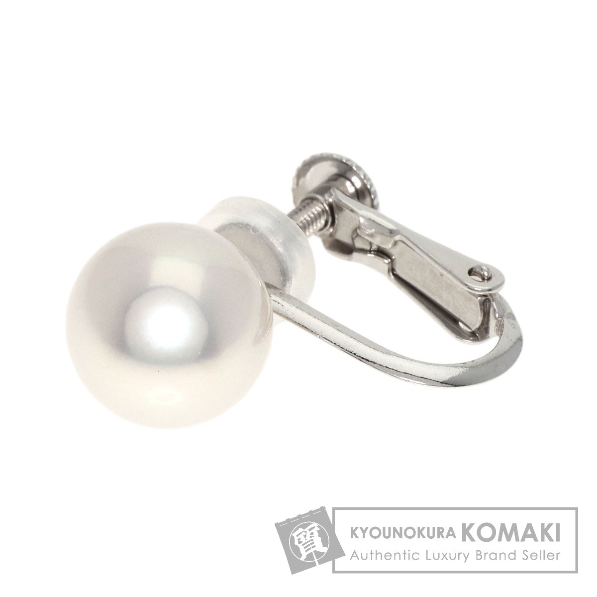 TASAKItasaki pearl pearl mile display only earrings K18 white gold lady's used 