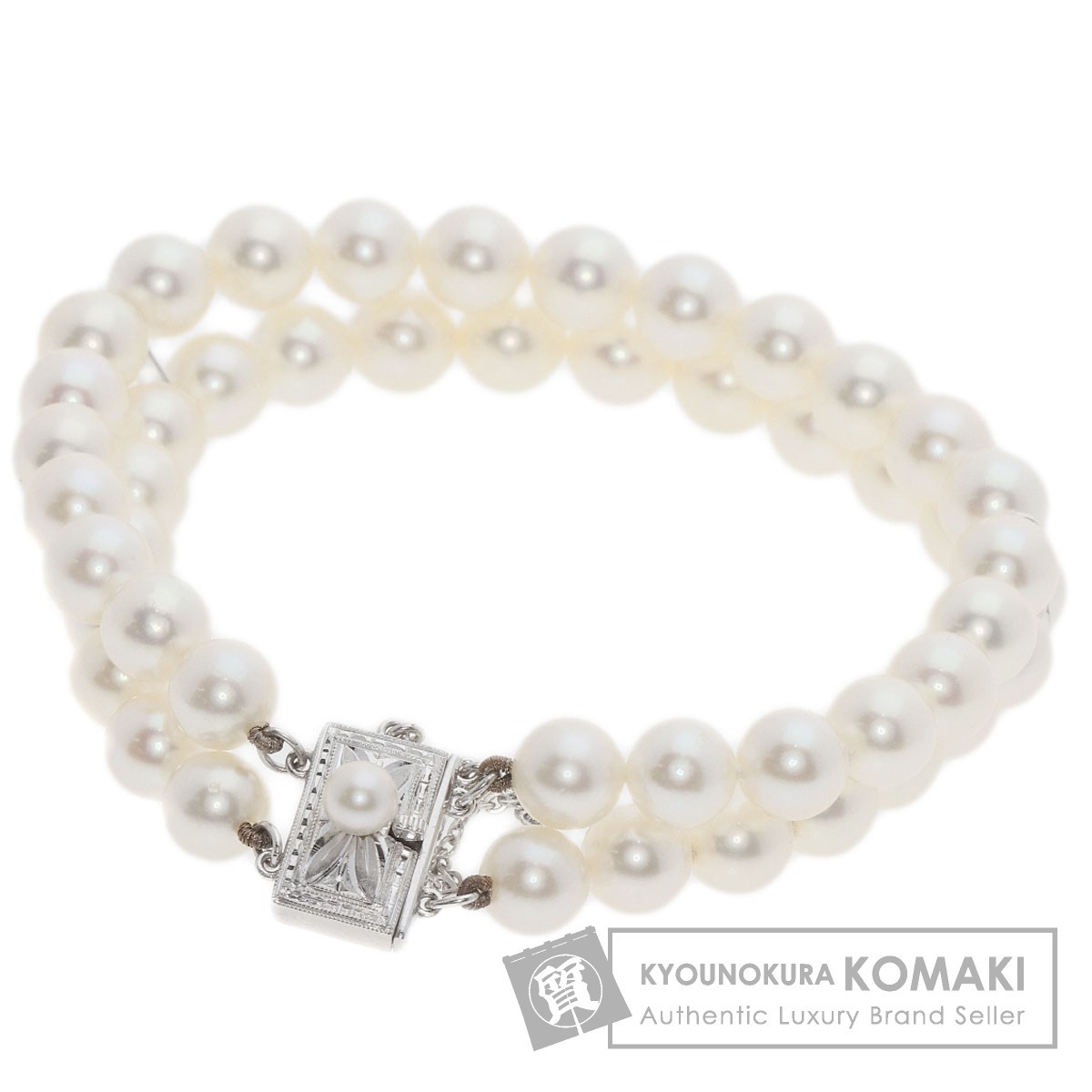 大人の上質 ブレスレット 2連 真珠 アコヤパール ミキモト MIKIMOTO