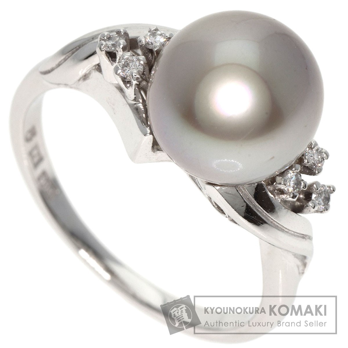 MIKIMOTO ミキモト パール 真珠 ダイヤモンド リング・指輪 プラチナPT900 レディース 中古