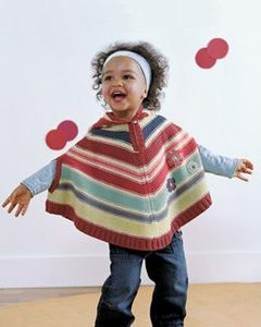 ◆カラフル ポンチョ 【２、３才】◆フランス直輸入、新品♪
