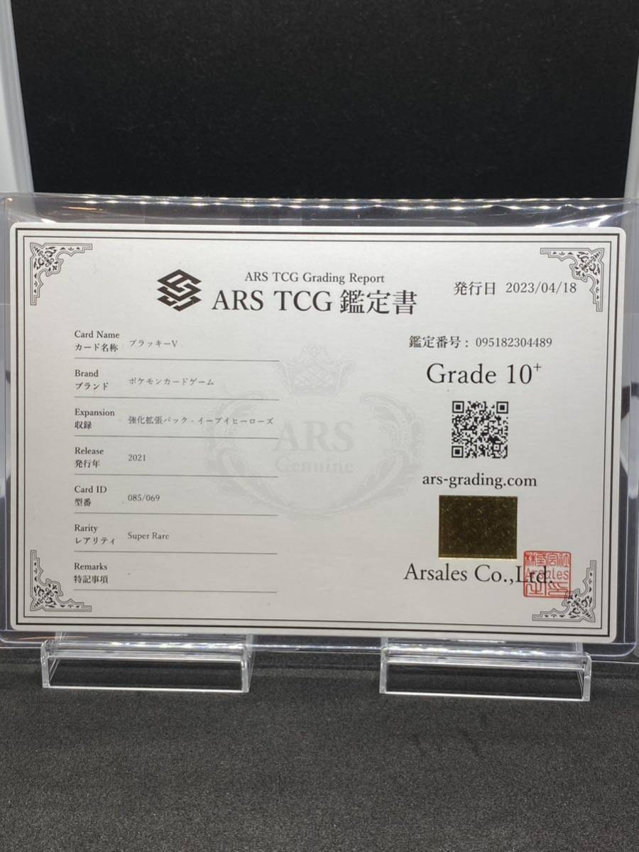 ポケモンカード ブラッキーV SA ARS鑑定 グレード10+(シングルカード