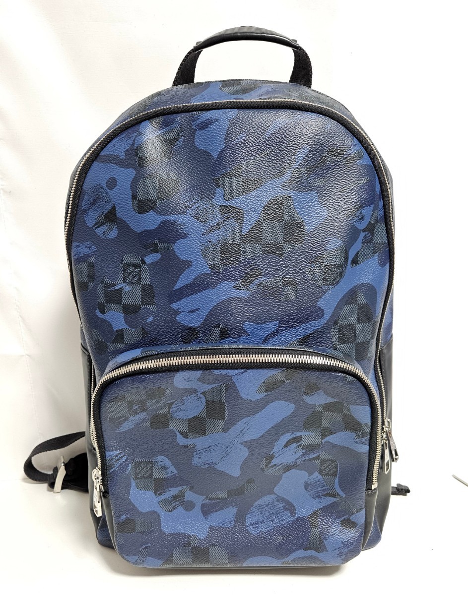 美品 ルイヴィトン ダミエ コバルト アンディ リュックサック バックパック カモフラ 正規