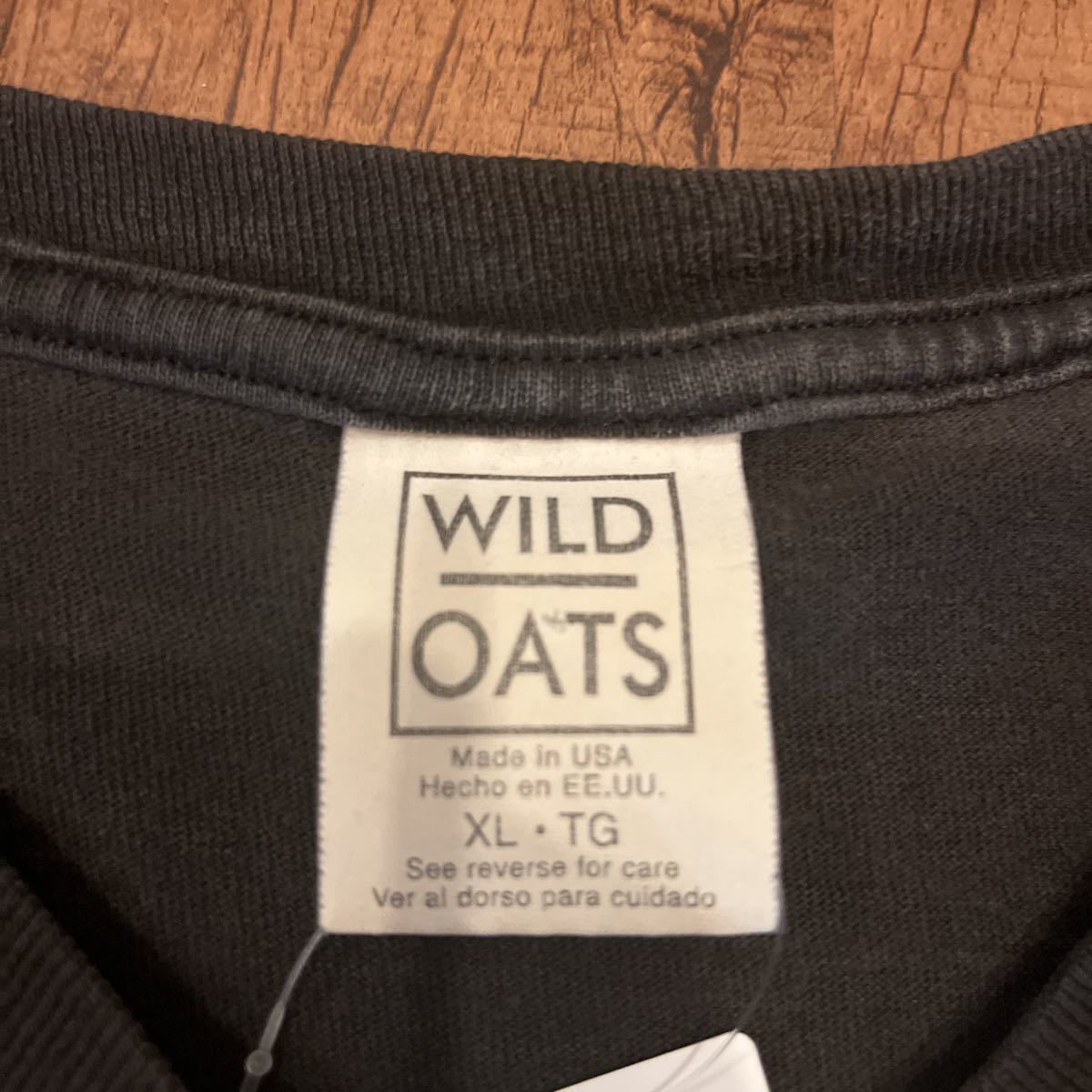 ヴィンテージ 総プリント　Tシャツ　XL/usa製　wild oats 袖裾シングル_画像3
