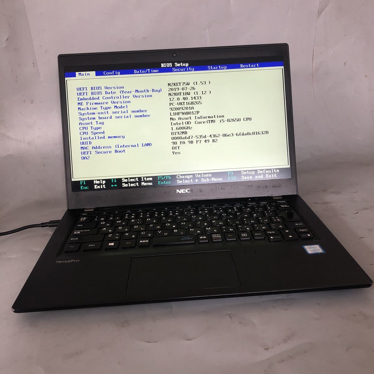 高級ブランド NEC JXJK3572【ジャンク】 VersaPro 1.60GHz/メモリ8G