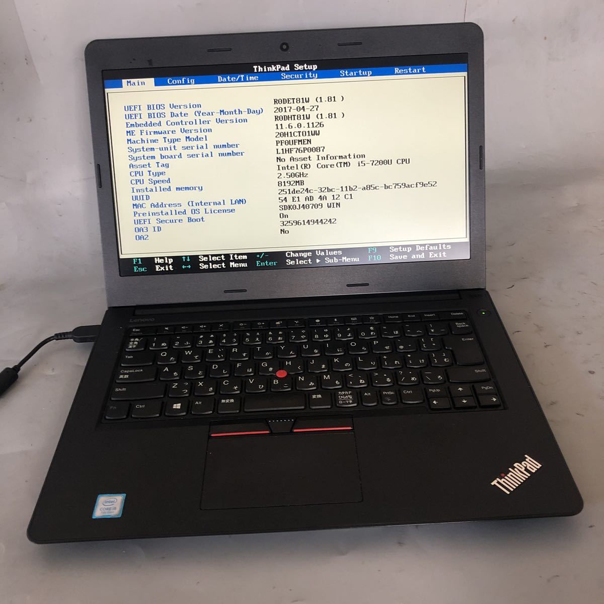 年末のプロモーション大特価！ JXJK3587【ジャンク】Lenovo ThinkPad