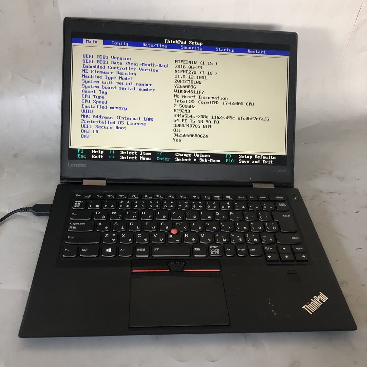 国産品 【ジャンク】Lenovo JXJK3589 ThinkPad /動作未確認/BIOS確認済