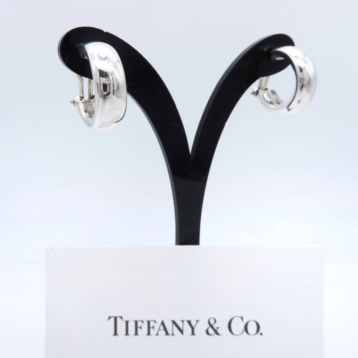 【送料無料】 美品 Tiffany&Co. ヴィンテージ ティファニー フープ シルバー イヤリング SV925 1995 MW166