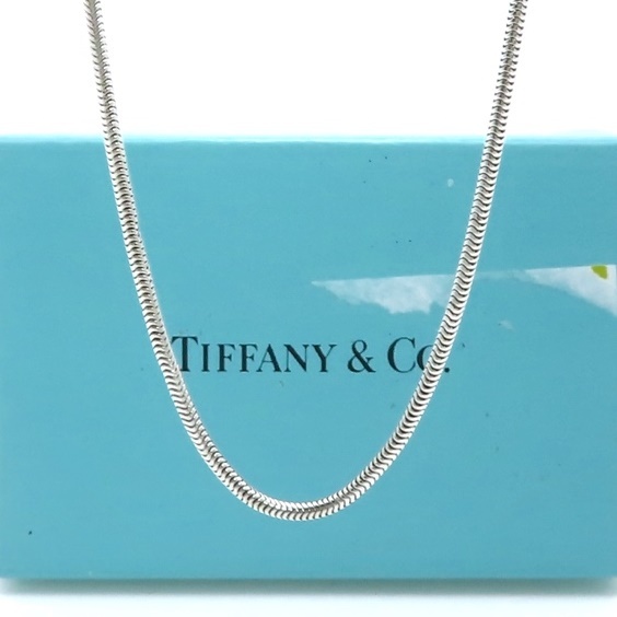 【送料無料】 極希少 美品 Tiffany&Co. ヴィンテージ ティファニー ロング スネーク チェーン シルバー ネックレス SV925 84cm HO28_画像2