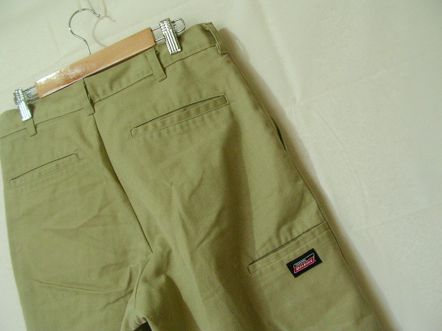 ssy6928 Dickies ディッキーズ ハーフパンツ ショートパンツ カーキベージュ ■ ノータック ■ 無地 サイズ30_画像5