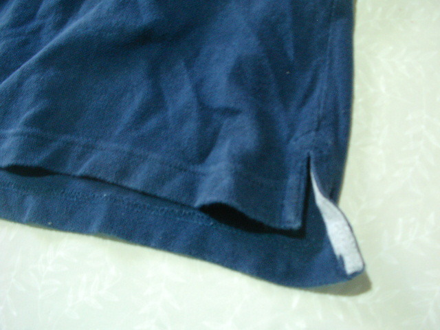 ssy7035 Levi\'s Levi's рубашка-поло с коротким рукавом темно-синий # одноцветный # one отметка вышивка линия ребра кромка разрез XS размер 