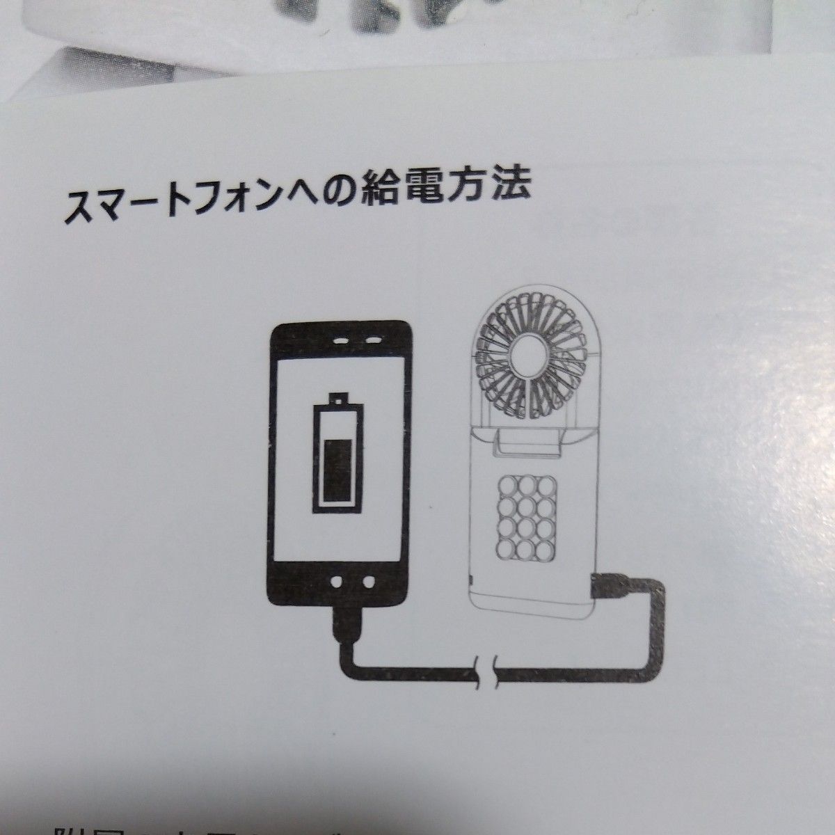 新品★スマホ充電できる機能つき★携帯バッテリー充電器機能つき★扇風機★ネックリング２点セット