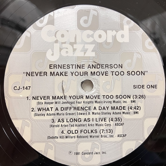 ●即決VOCAL LP Ernestine Anderson / Never Make Your Move Too Soon Cj147 jv4946 米オリジナル アーネスティン・アンダーソン _画像3