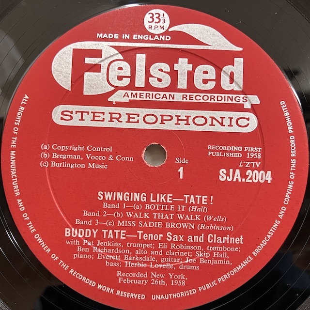 ●即決LP Buddy Tate / Swinging Like Tate sja2004 j37932 英オリジ バディ・テイト Dg Stereo _画像3