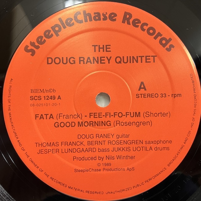 ●即決LP Doug Raney / Doug Raney Quintet scs1249 ej3742 デンマーク・オリジナル ダグ・レイニー_画像3