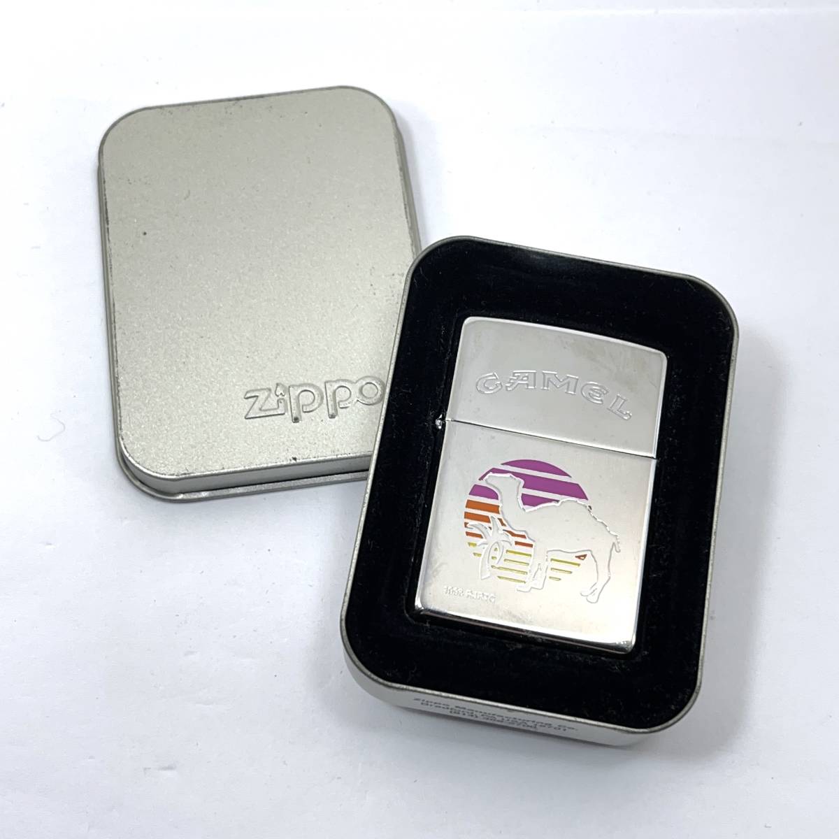 限定 非買品】1997年製 ZIPPO CAMEL Dessert Sunset USA製 シルバー