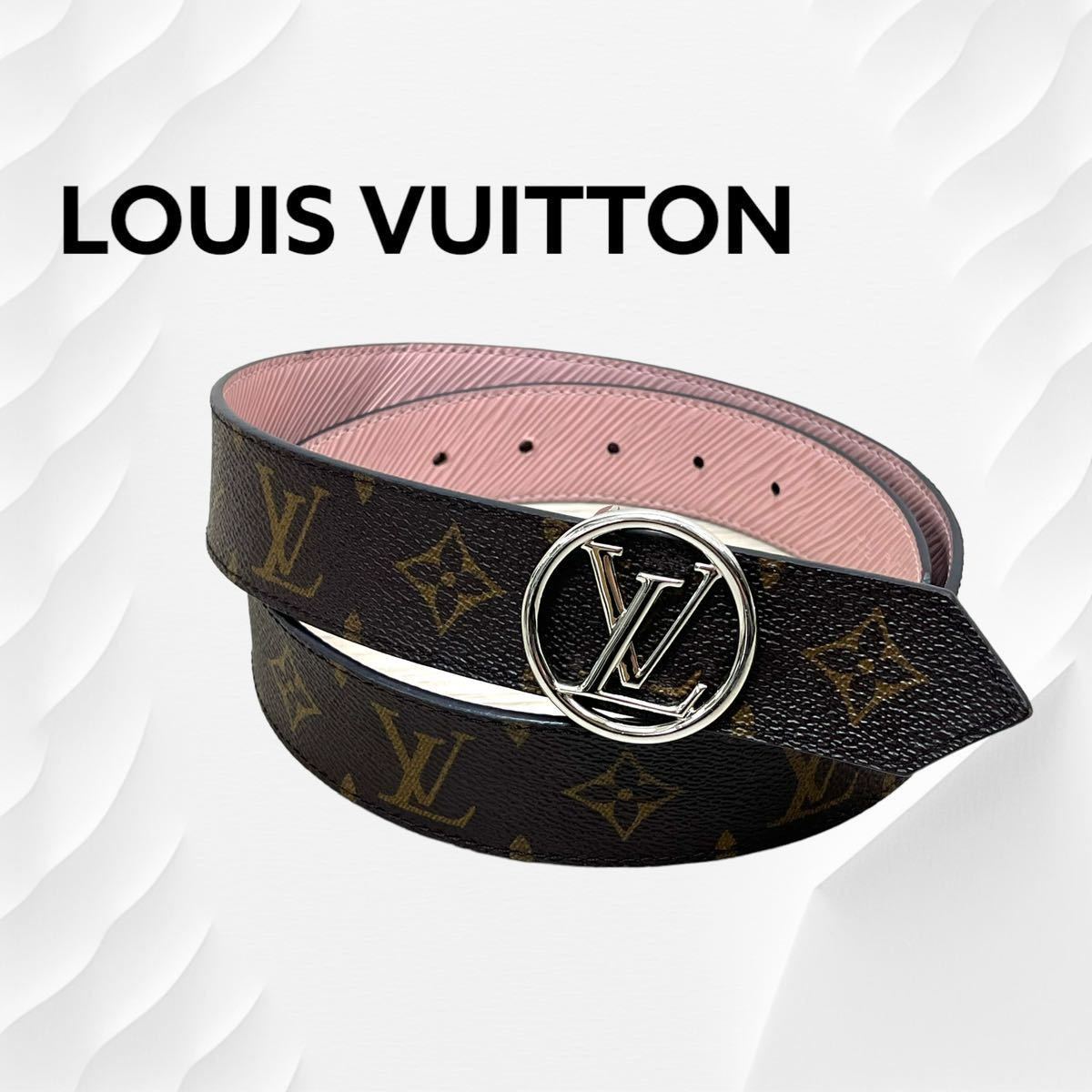 高級 LOUIS VUITTON ルイヴィトン LVサークル モノグラム エピ リバーシブル ベルト レディース M0118