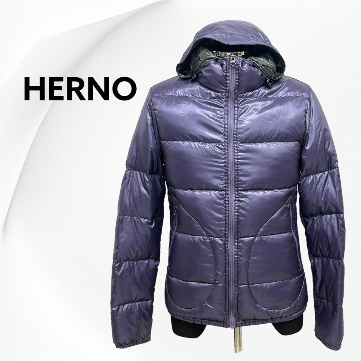 HERNO ヘルノ ナイロン フード付き ライトダウンジャケット レディース 21120DT-12017-4700