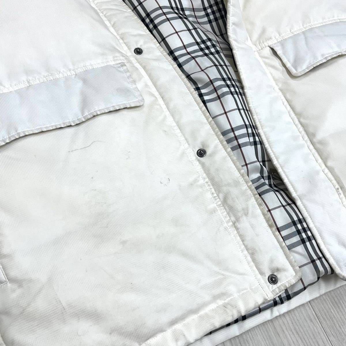 BURBERRY BLACK LABEL バーバリー ブラックレーベル 裏地チェック柄 シルバーフォックスファー フード付 ダウンコート メンズ BMP03-729-02