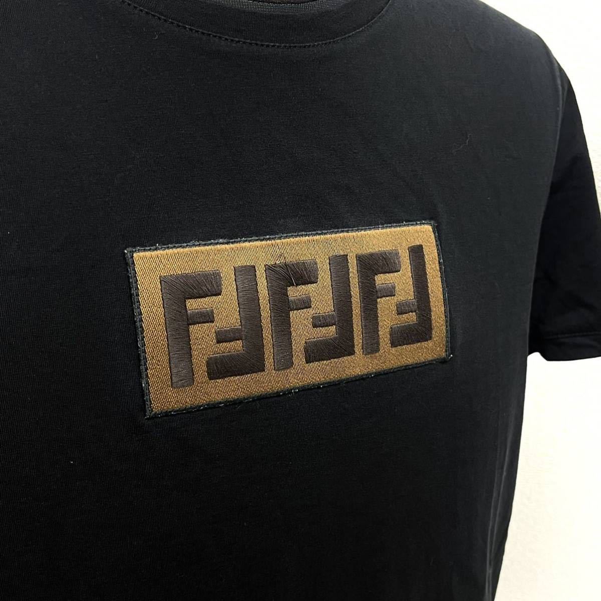 FENDI フェンディ 2022年 コットン FFボックスロゴパッチ 半袖 Tシャツ メンズ FY0894 A28U