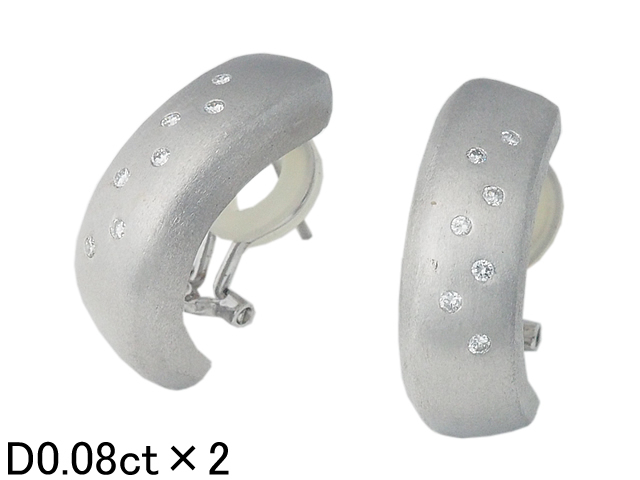 最も優遇の 音羽屋□ ダイヤモンド/0.08ct×2 Pt900/K14WG デザイン