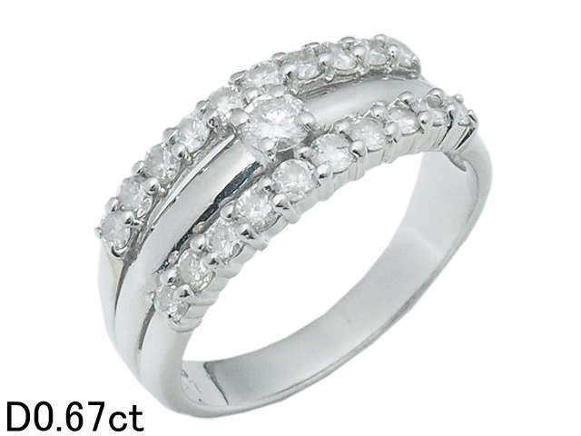 人気商品の ダイヤモンド/0.67ct 音羽屋□ Pt900 仕上済【中古】 11.5