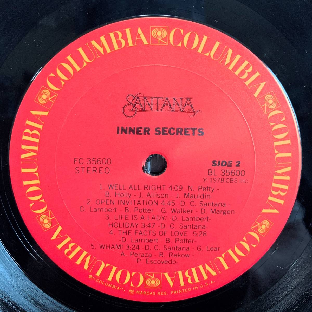 SANTANA / サンタナ / INNER SECRETS / US盤 / FC35600_画像6