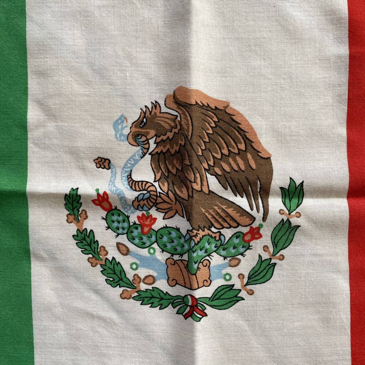 送料無料 Vintage バンダナ Mexico メキシコ 国旗 鷲 Made in USA RN 15187 アメカジ アメリカ仕入れ 雑貨 ハンカチ ヴィンテージ A0706_画像2