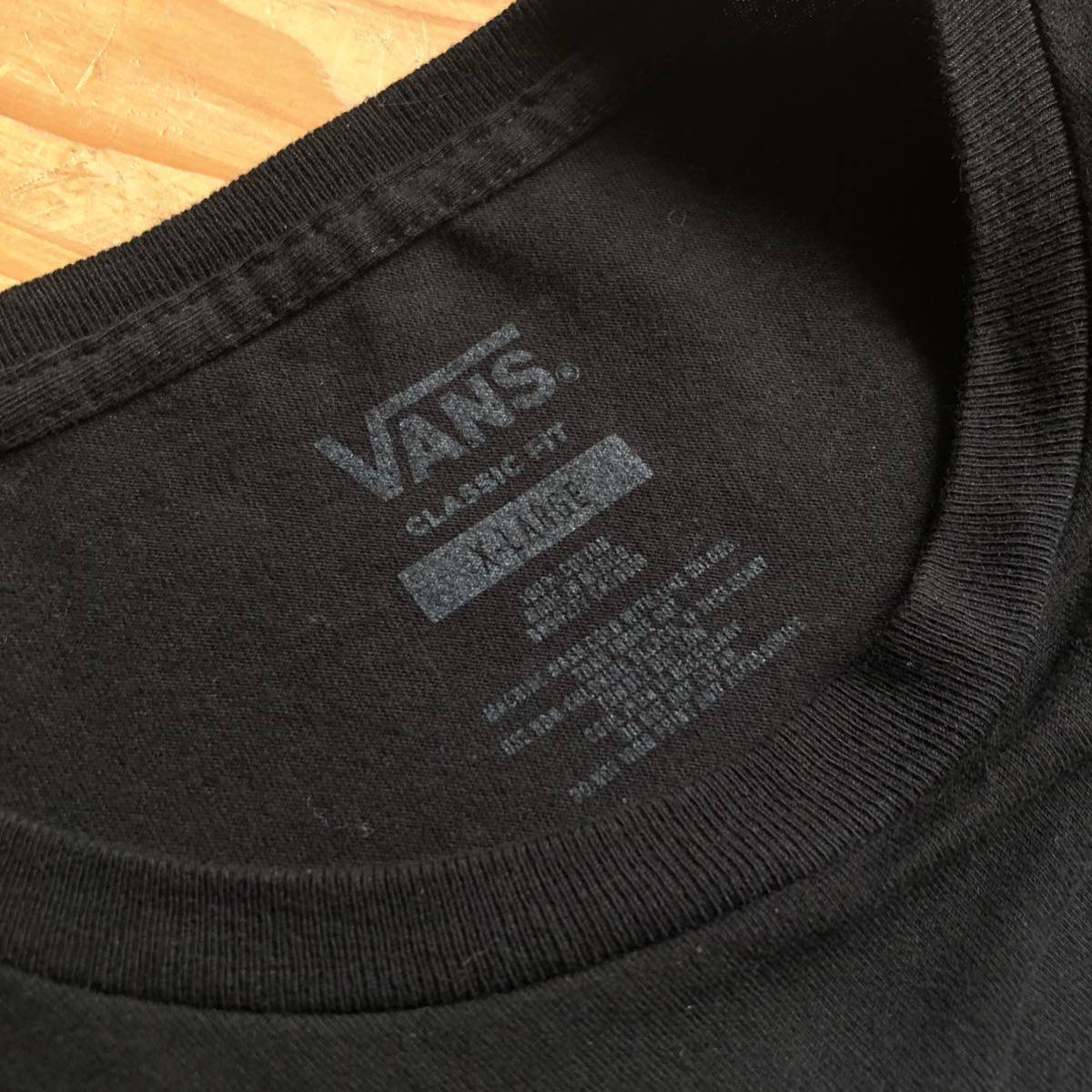 USA古着 VANS バンズ 半袖Tシャツ メンズ XLサイズ ストリート スケボー サーフ プリント シンプル ブラック ロゴ アメリカ仕入 T2286の画像4