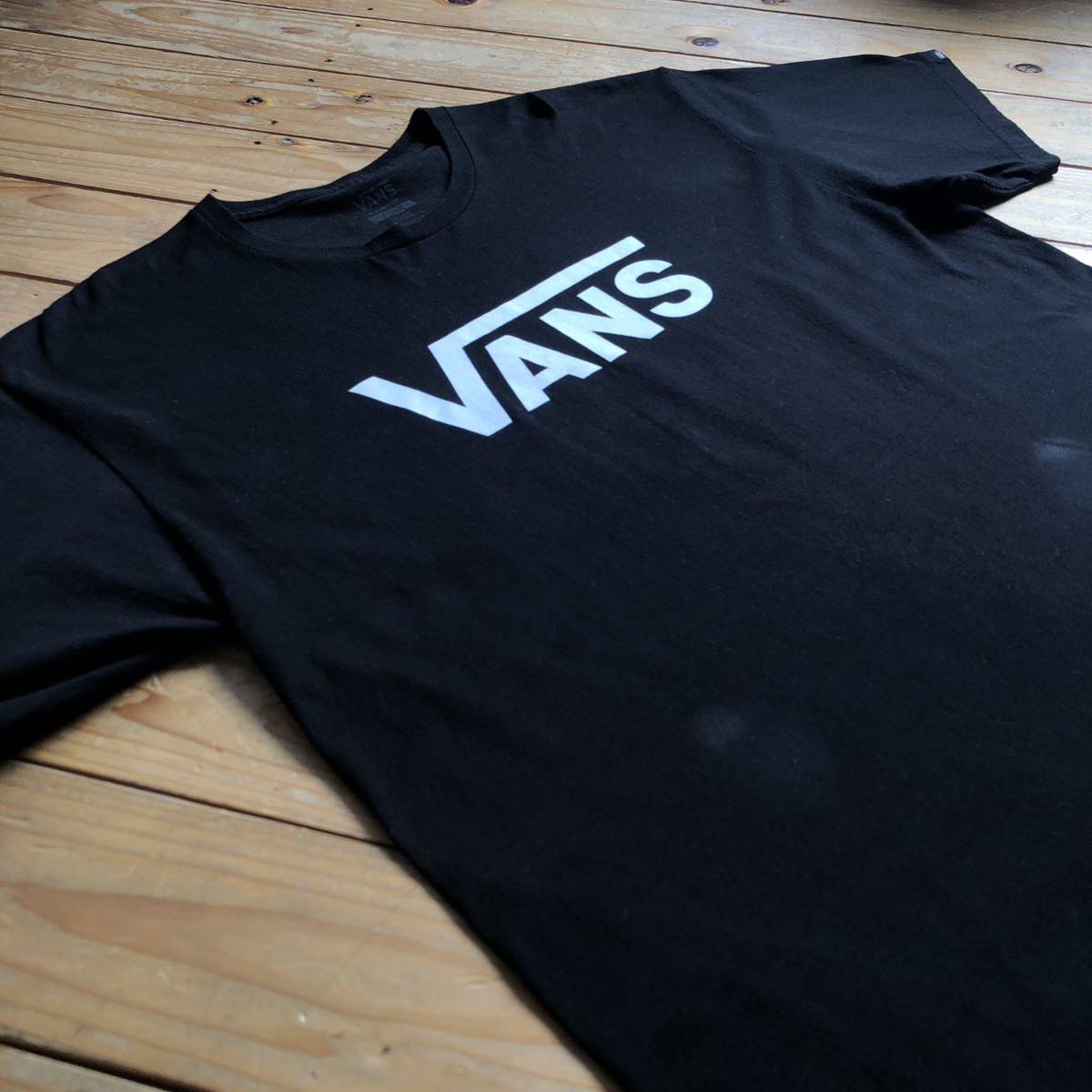 USA古着 VANS バンズ 半袖Tシャツ メンズ XLサイズ ストリート スケボー サーフ プリント シンプル ブラック ロゴ アメリカ仕入 T2286の画像5