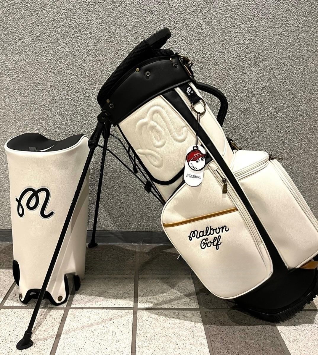 気質アップ】 実用品☆ malbon golf ○マルボンゴルフ キャディバッグ