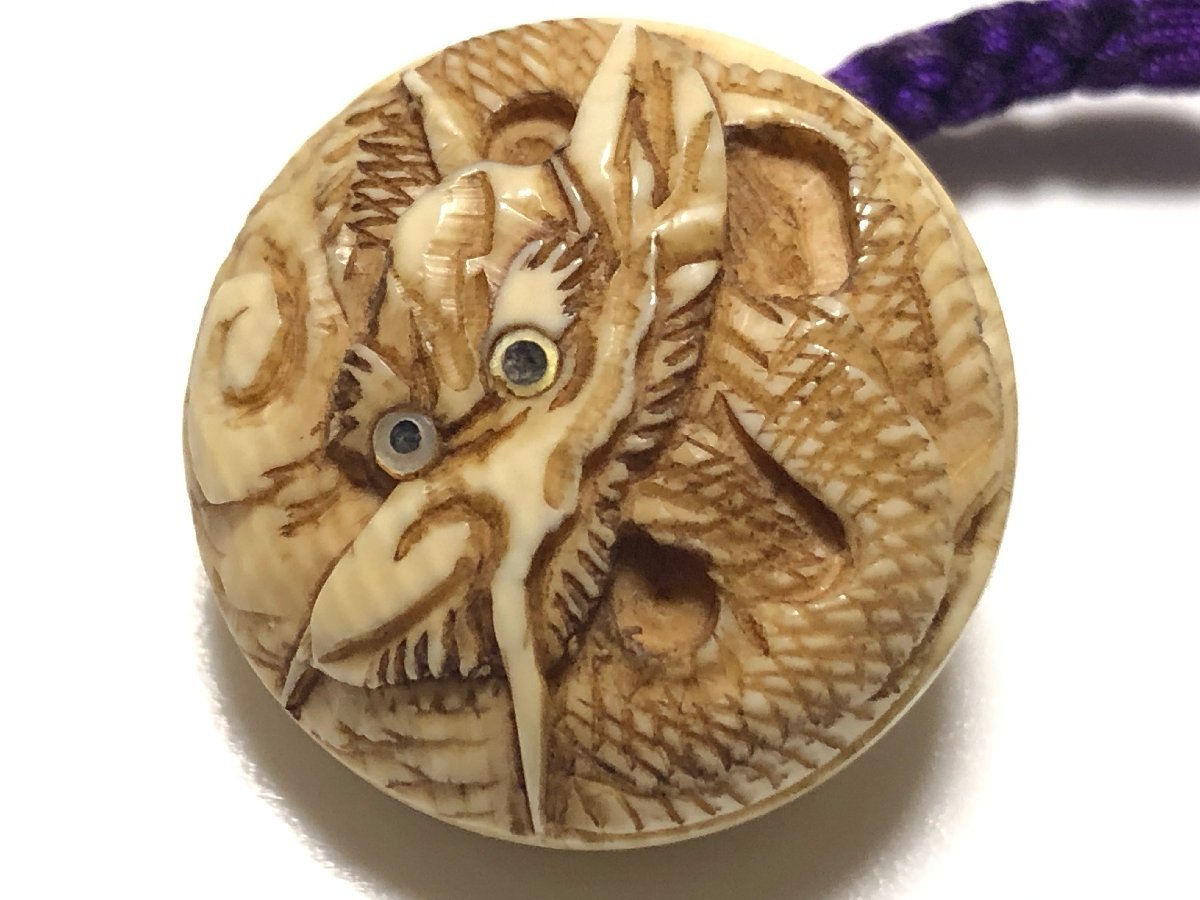  античный 5.8g дракон умение гравюры эротического характера . голова netsuke 