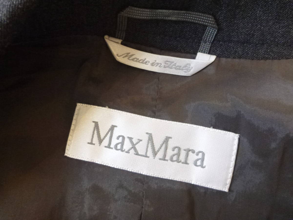 超美品 MaxMara　マックスマーラ★イタリア製　グレー　上質ウール　ジャケット　42　L相当_画像5