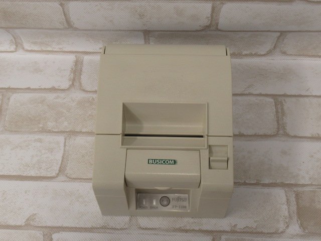 Ω 新E 0008♪ 保証有 Fujitsu【FP-1100】富士通 BUSICOM サーマルプリンタ AC付き 領収書発行可・祝10000!取引突破!!_画像3