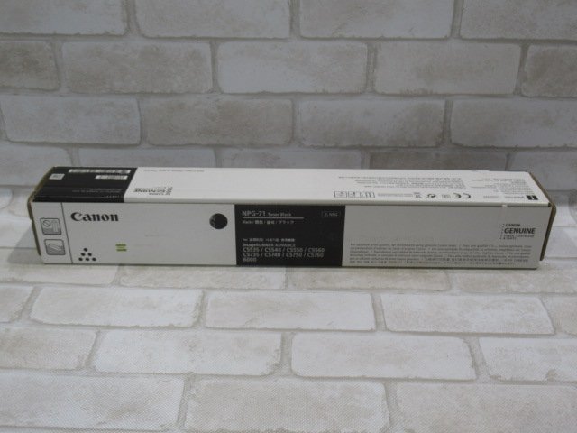 新TN 0006) 未使用品 Canon NPG-71 キャノン トナーカートリッジ ブラック 純正トナーの画像1