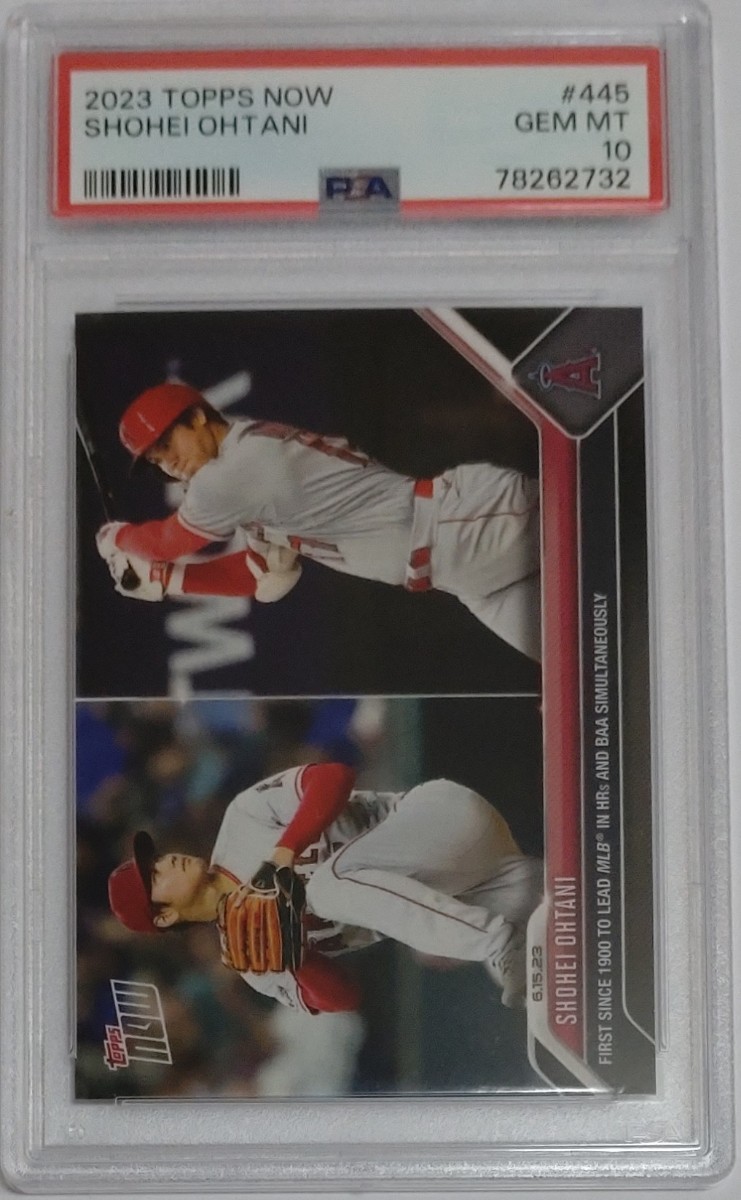 1円出品 PSA10 Topps Now トップスナウ 大谷翔平 445 エンゼルス 2023