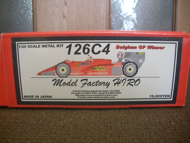 □1/20 MFH フェラーリ 126C4 ベルギーGP メタル製フル □1/20 MFH フェラーリ 126C4 ベルギーGP メタル製フル