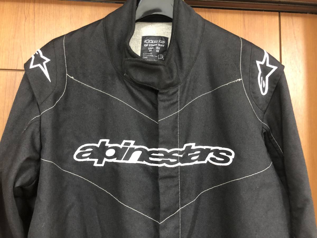 alpinestars アルパインスターズ GP START SUIT レーシングスーツ BLACK EU 52 USA 42スパルコ OMP HPI  サベルト 4輪 黒 ブラック カート