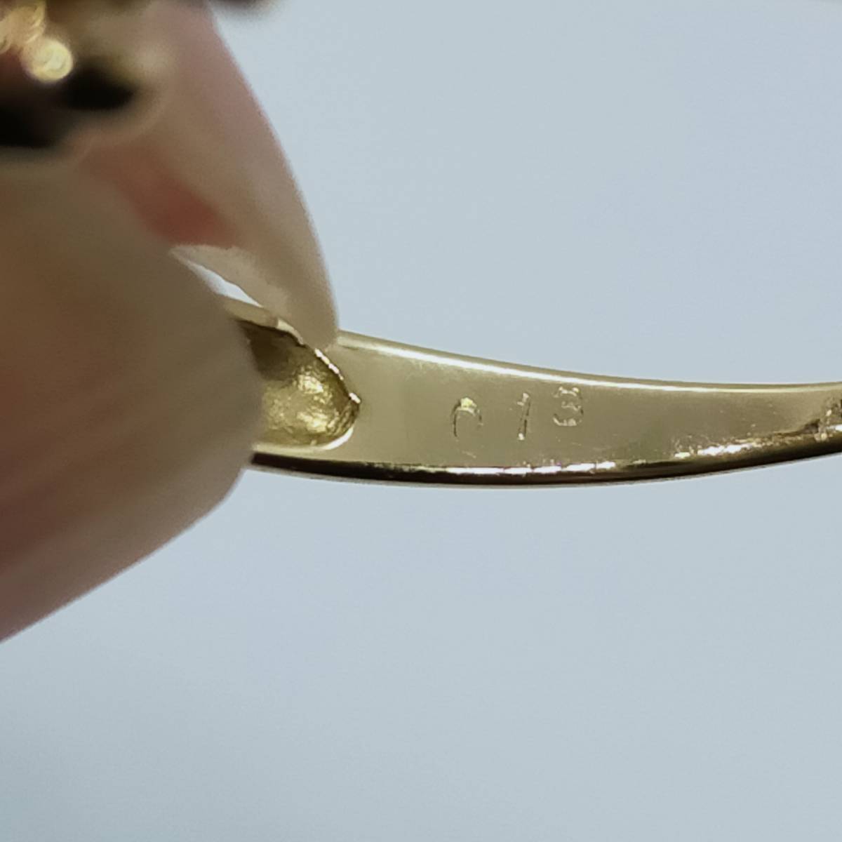 ー品販売 アウイナイト 指輪 0.13ct 脇石ダイヤ K18 14.5号 プラチナ台