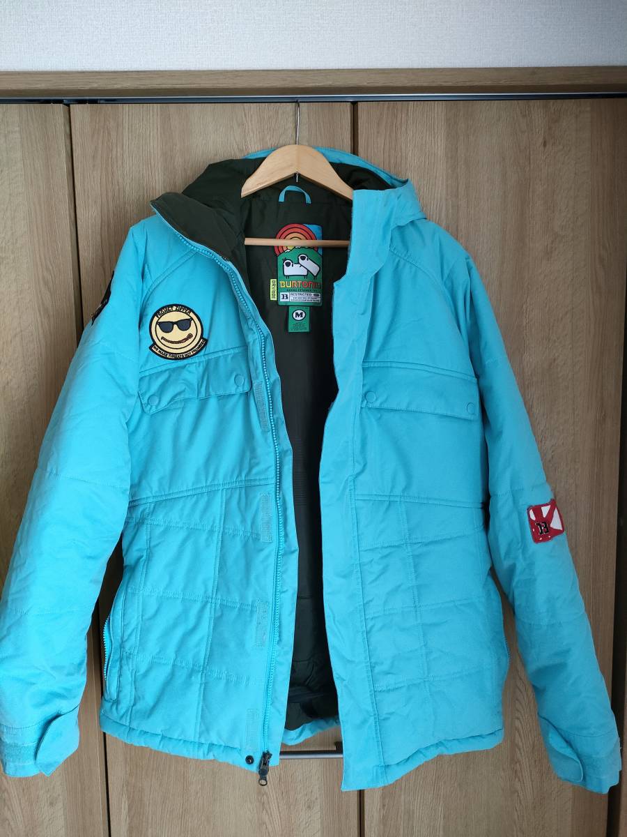 良好品】 バートン Burton スノボジャケット 水色 M Mサイズ