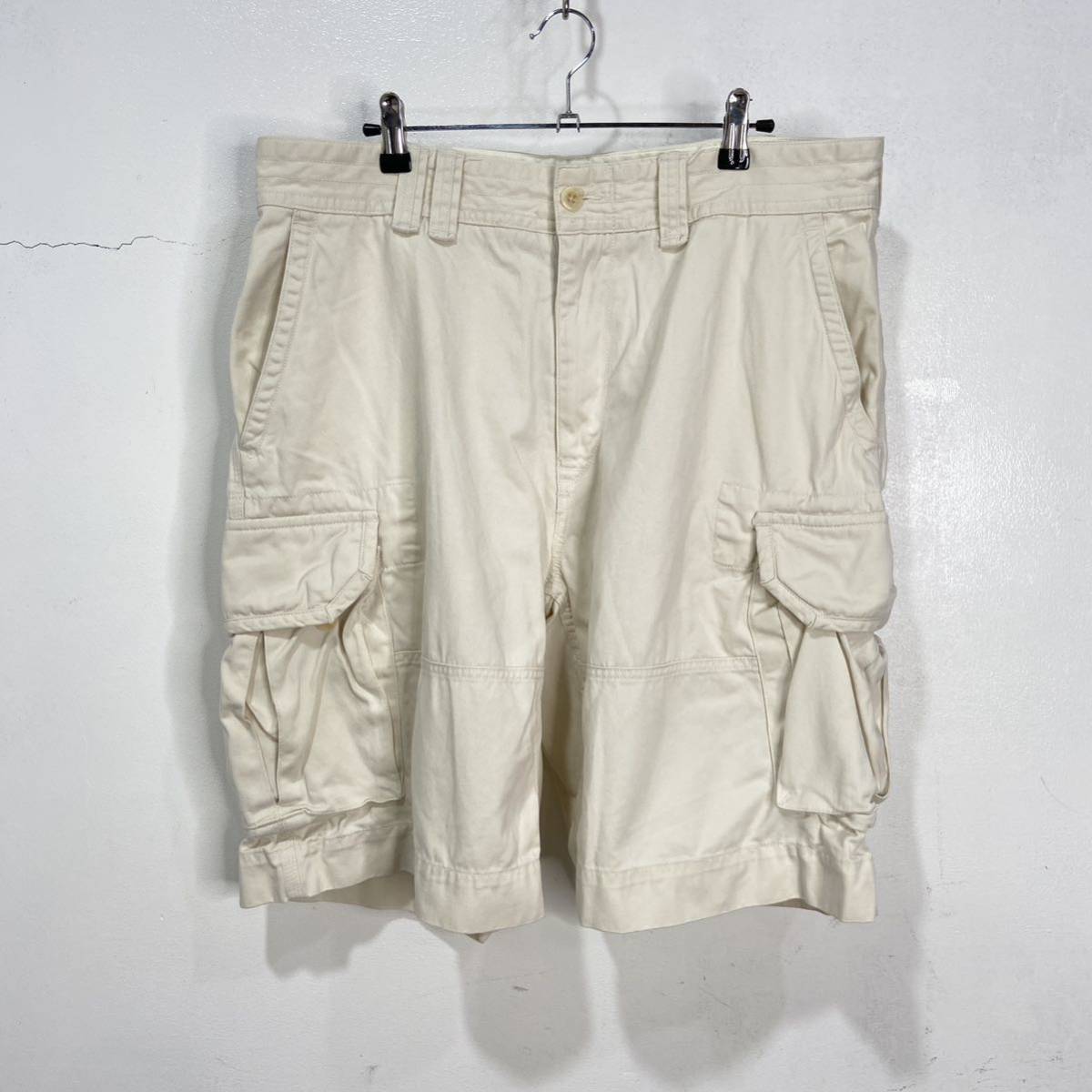 新品本物 送料無料☆ 90s☆Ralph Lauren☆カーゴショーツ☆ショートパンツ☆ホワイトW36 ショートパンツ、半ズボン 新品本物 送料無料☆ 90s☆Ralph Lauren☆カーゴショーツ☆ショートパンツ☆ホワイトW36 ショートパンツ、半ズボン