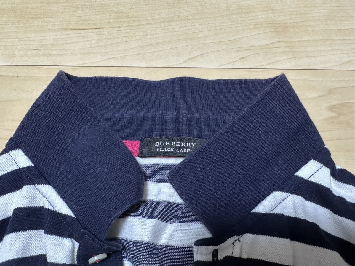 【美品】バーバリーブラックレーベル BURBERRY BLACK LABEL 三陽商会 ボーダー柄 サイズ2_画像5