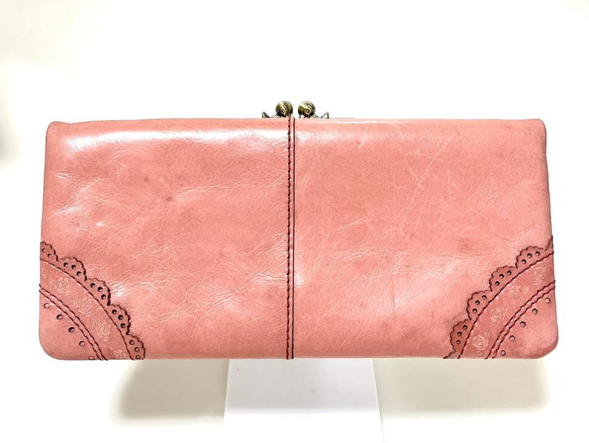 【数回使用】ANNA SUI 財布 ローズガーデン 鳥 ピンク 二つ折り がま口 アナスイ_画像2