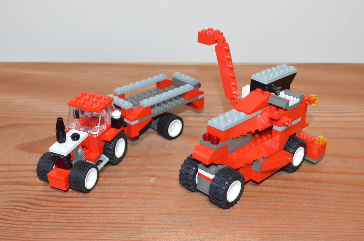 ★LEGO廃版貴重品「Designer Set　4100」３５車種制作可310ピース★_作例８トレーラートラックとクレーン車